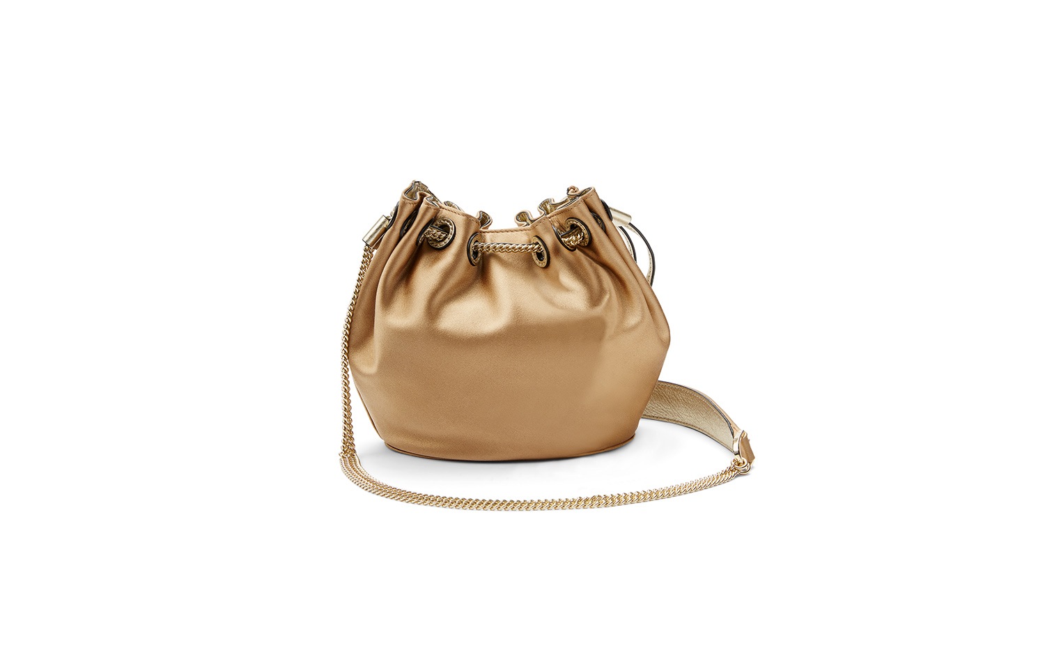 Diane von Furstenberg : Love Power Mini Satin  Drawstring Bag