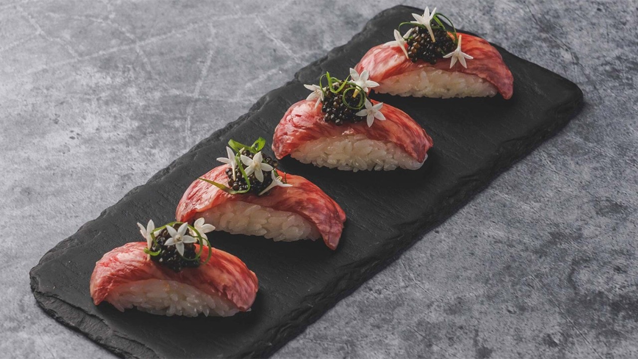 	A4 Miyazaki nigiri at CE LA VI Singapore after visiting instagrammable spots in Singapore