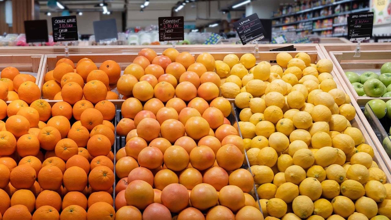 Groceries and fruits from the grocery store at Marina Bay Sands