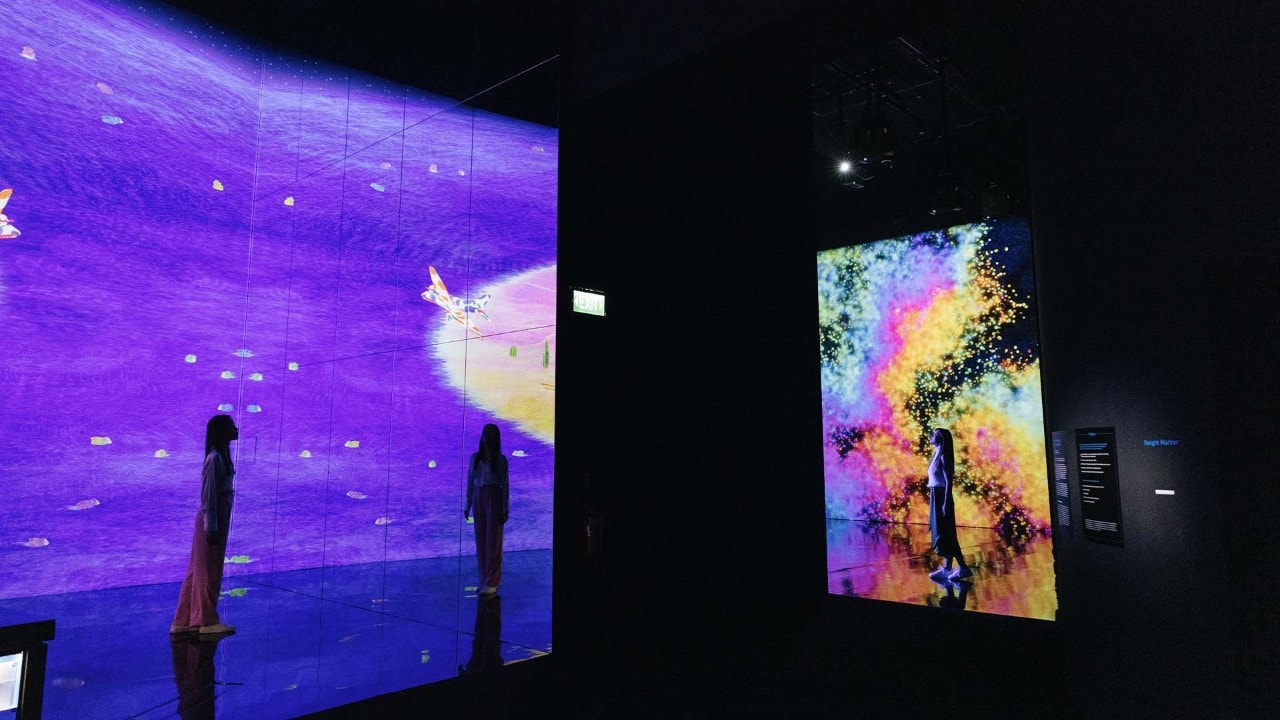People enjoying the immersive experience at ArtScience Museum, Singapore