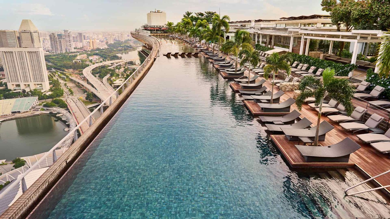 Infinity Pool at the rooftop of Marina Bay Sands, Singapore
