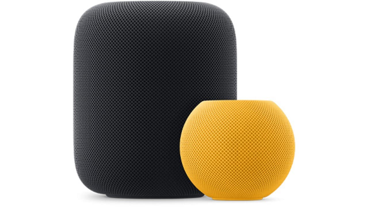 Speakers in black and yellow from Apple, a perfect housewarming gift