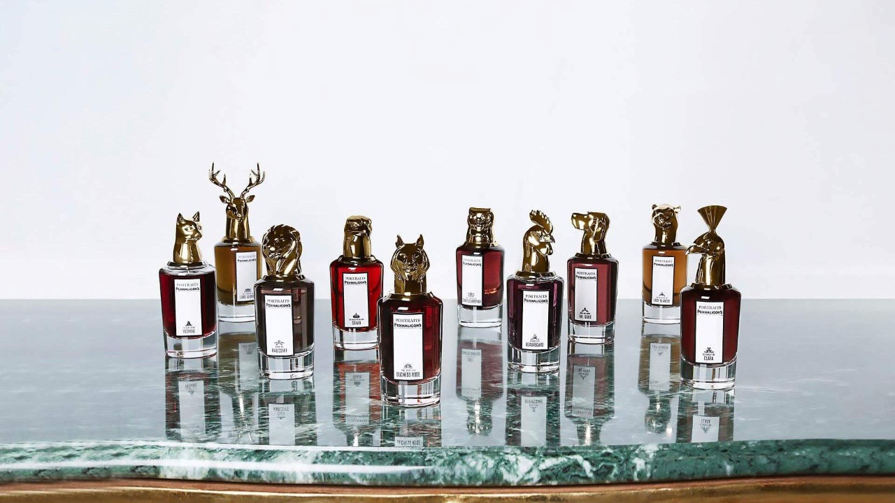Bottles of perfumes from Penhaligon's, one of the best luxury perfume brands in Singapore