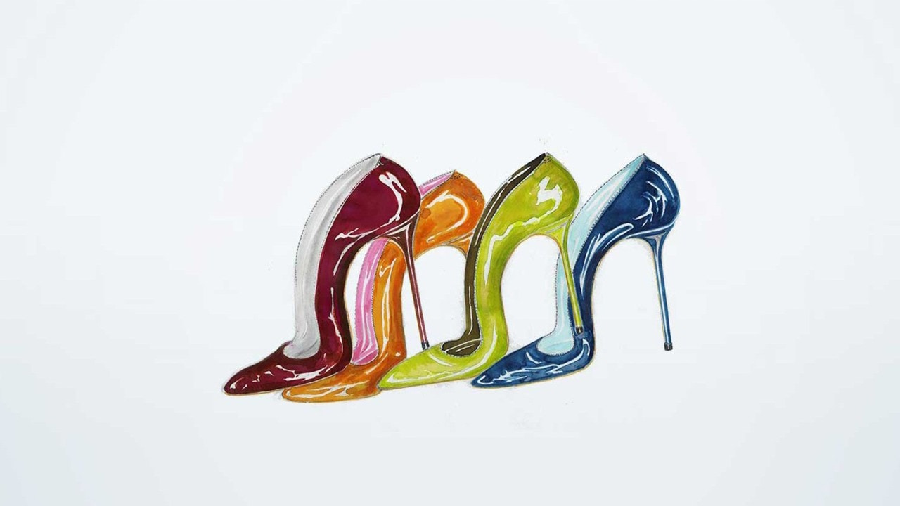 Manolo Blahnik, a popular shoe brand selling heels at The Shoppes, Marina Bay Sands in Singapore