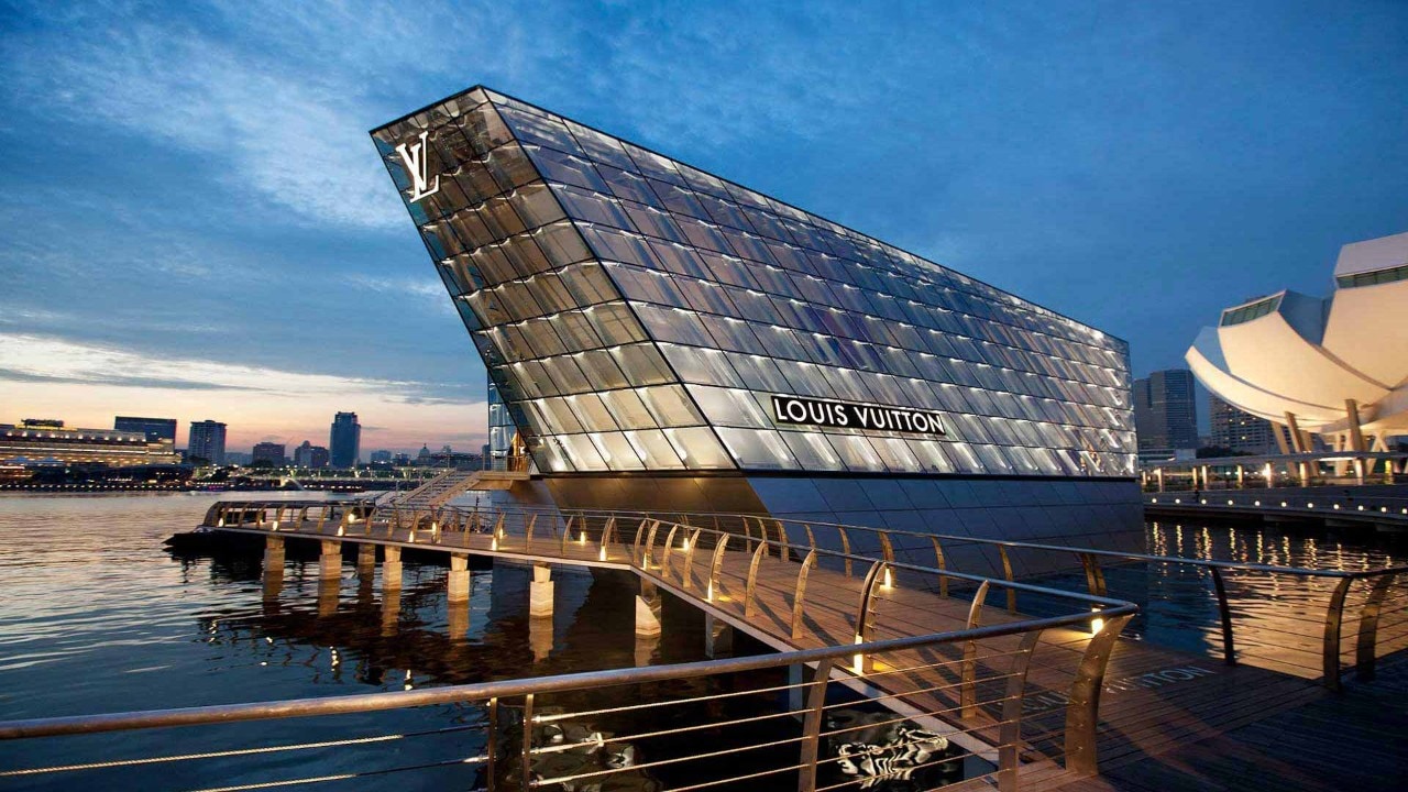 Louis Vuitton, one of the best luxury fashion brands at Marina Bay Sands, Singapore