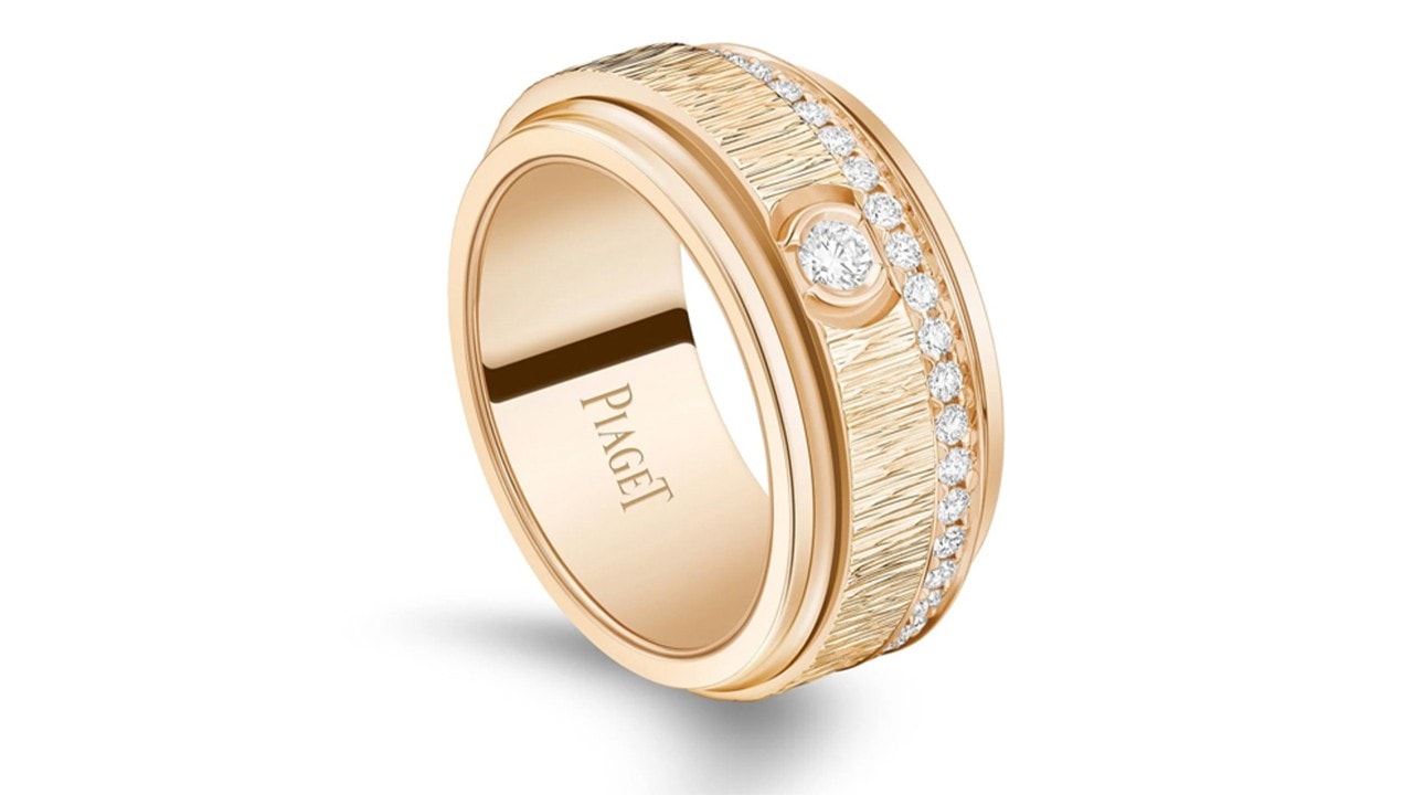 Gold diamond ring from Piaget, a renowned luxury jewellery brand in Singapore