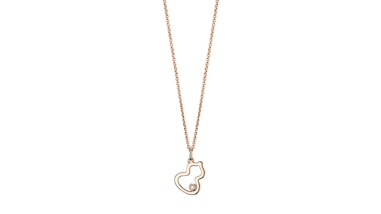 Necklace pendant shaped like an 8, from Qeelin, a luxury jewellery brand in Singapore