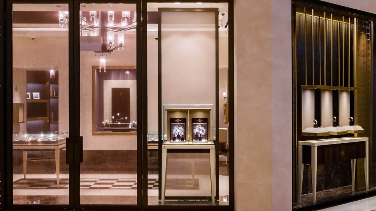 Storefront of luxury watch brand, Patek Philippe, at Marina Bay Sands, Singapore