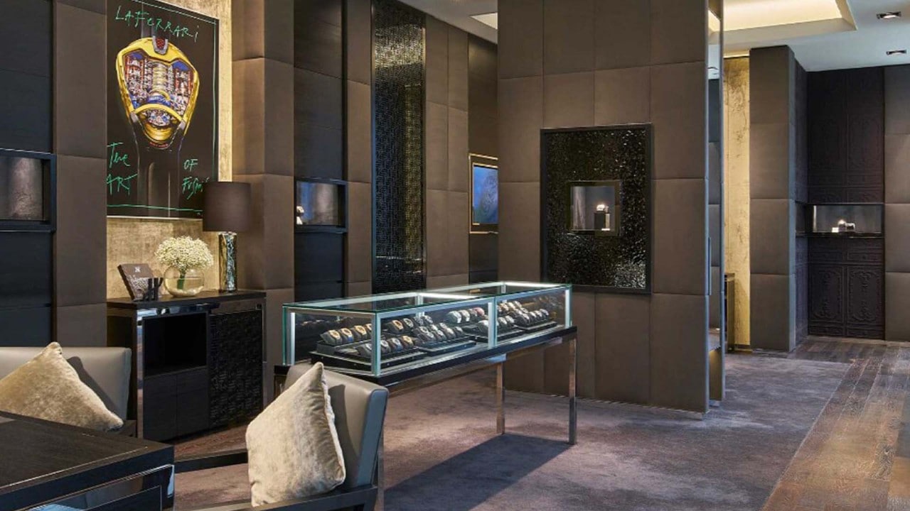 Interior of luxury watch brand, Hublot at Marina Bay Sands, Singapore