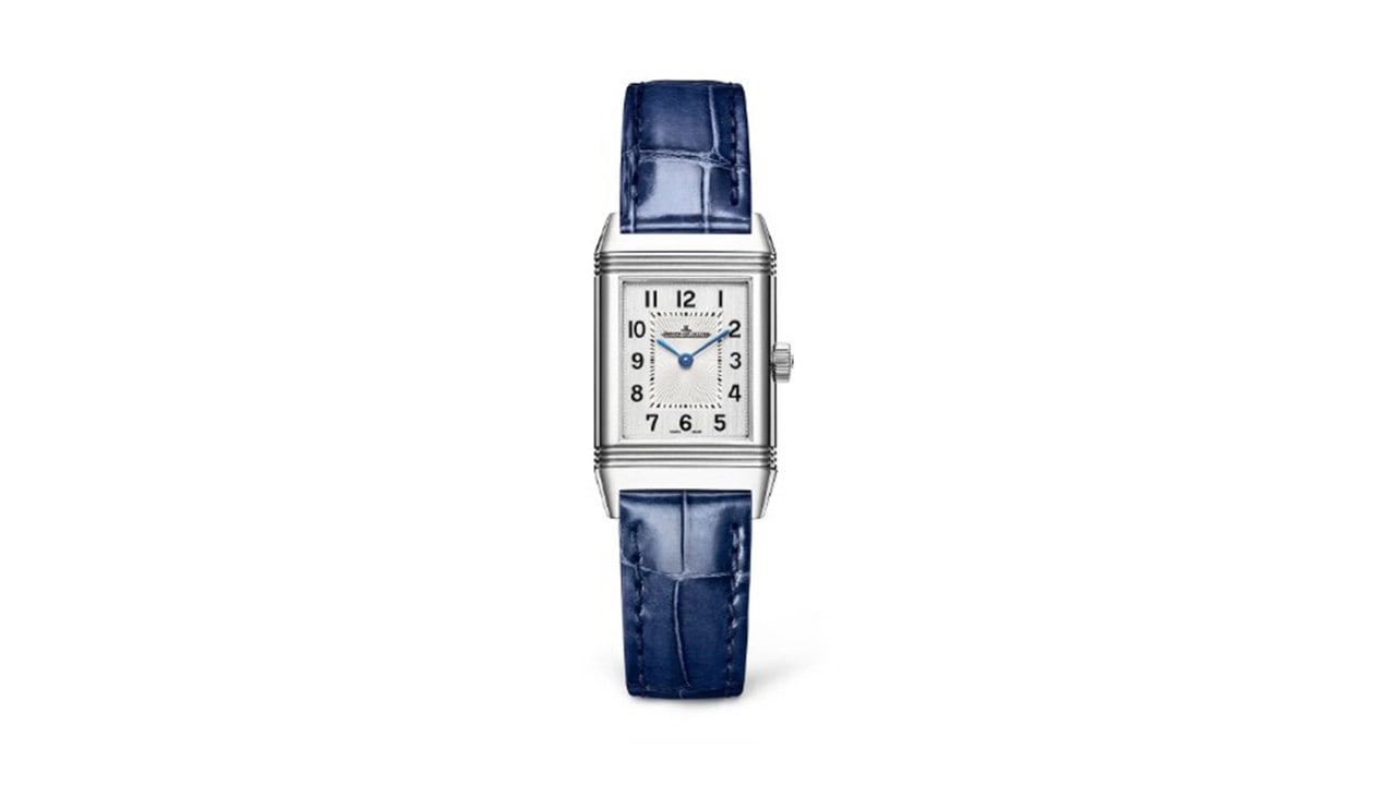 Watch from the Reverso collection by luxury watch brand, Jaeger-LeCoultre