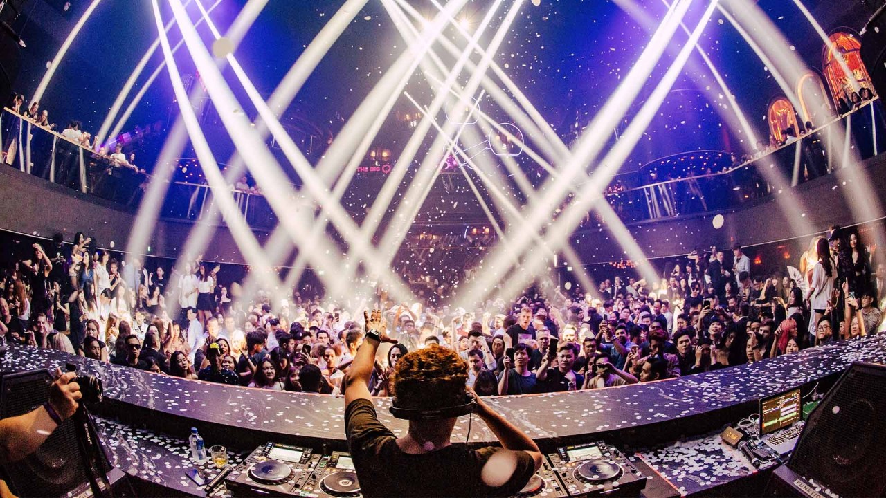 View from MARQUEE grandstand, the top nightclub in Singapore