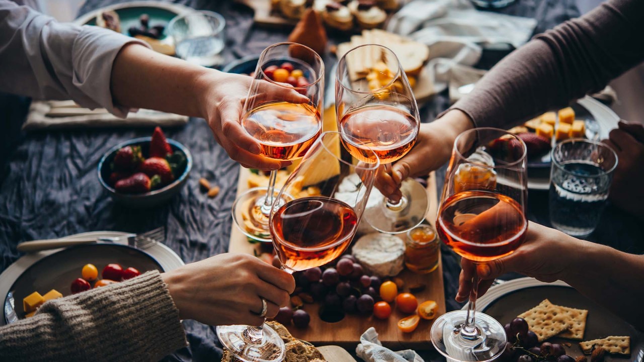 4 glasses of wine at the best wine bars in Singapore