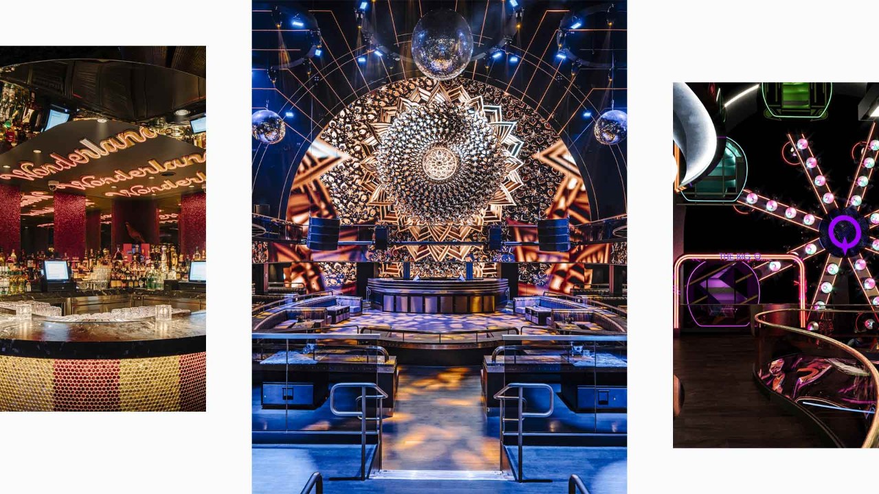 Bar, dance floor and ferris wheel at the best nightclub in Singapore