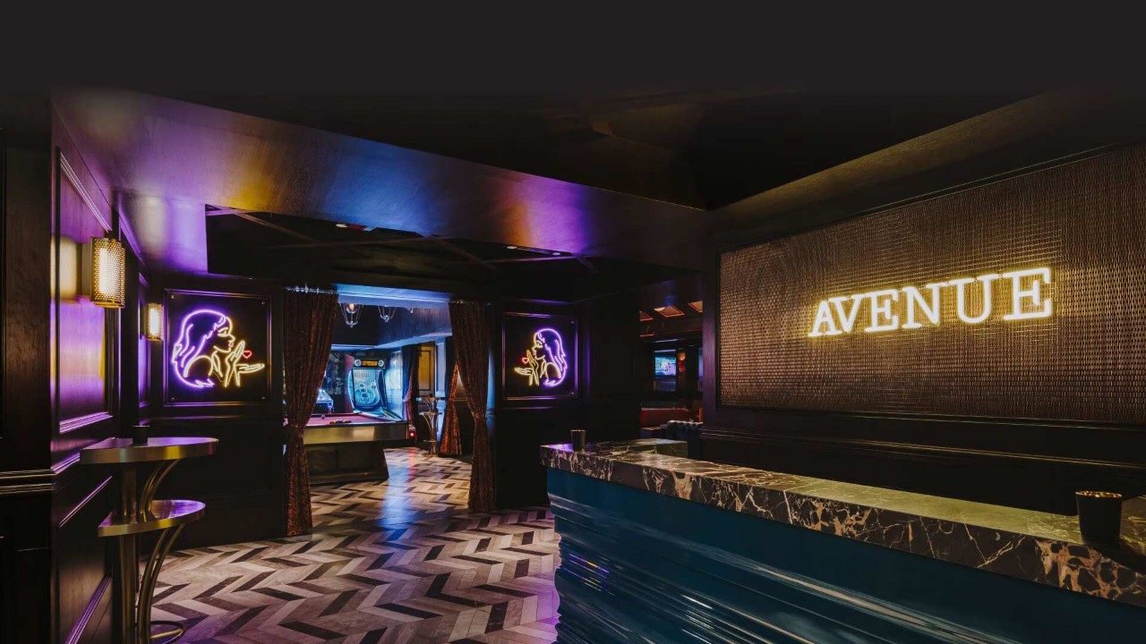 Entrance to Avenue Lounge, where themed parties are held every week