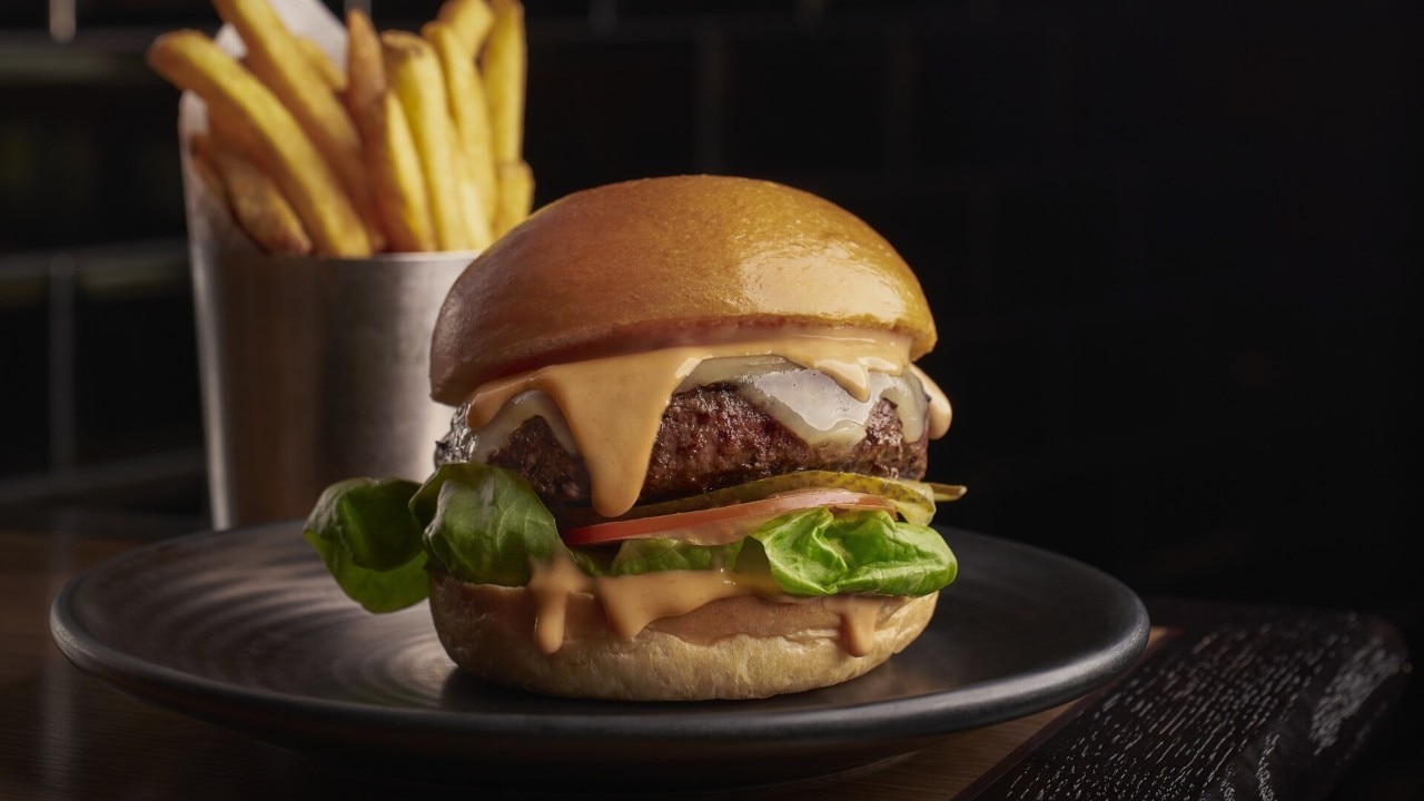 One of the best beef burger in Singapore at Bread Street Kitchen