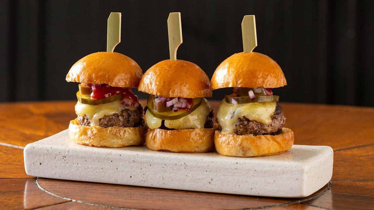 Angus beef sliders from Spago, a restaurant at Marina Bay Sands in Singapore