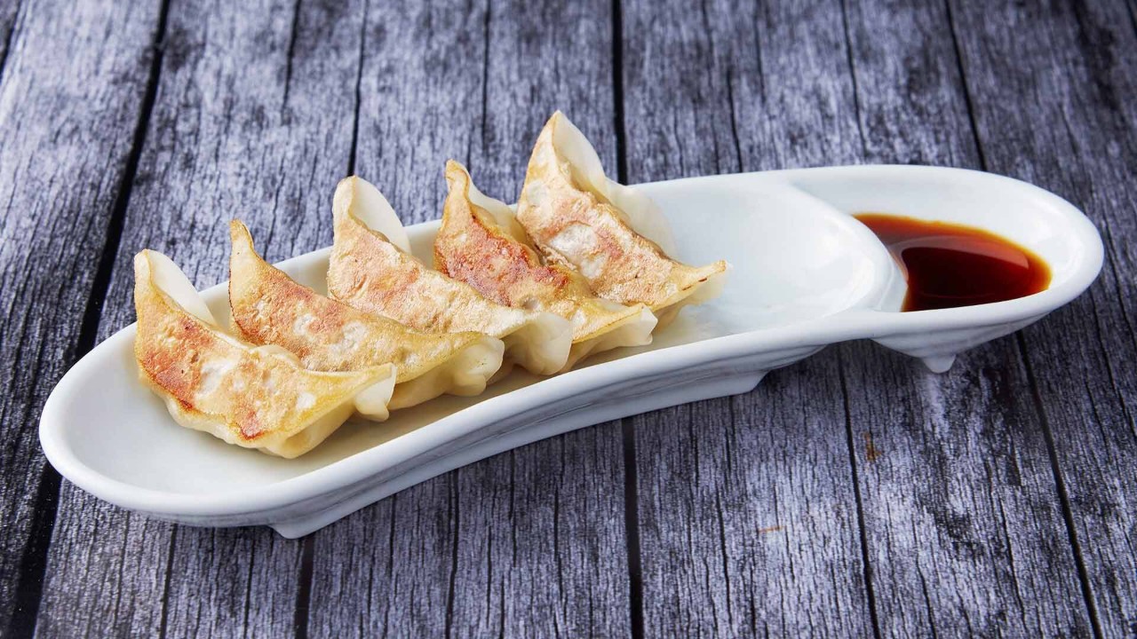 Pan fried gyoza, at one of the top Japanese restaurants in Singapore