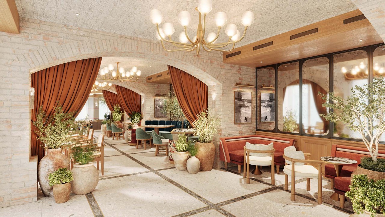 Interior of LAVO, an Italian casual dining rooftop restaurant in Singapore