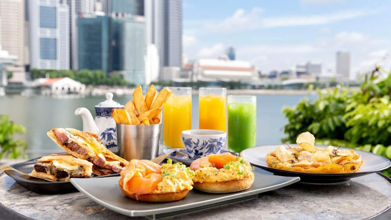 Brunch assortment at the best brunch places in Singapore, at Marina Bay Sands