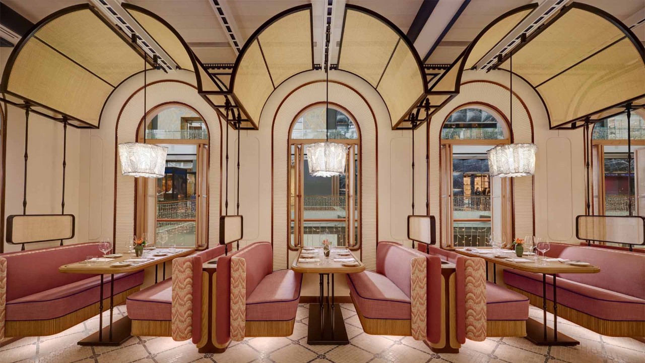 Interior dining area of newly opened celebrity chef restaurant, Maison Boulud