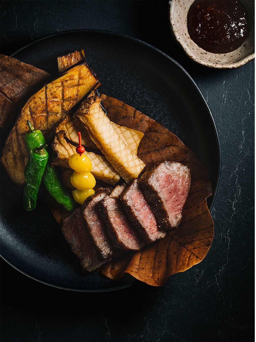 Carbonara udon with uni and caviar at KOMA for dinner