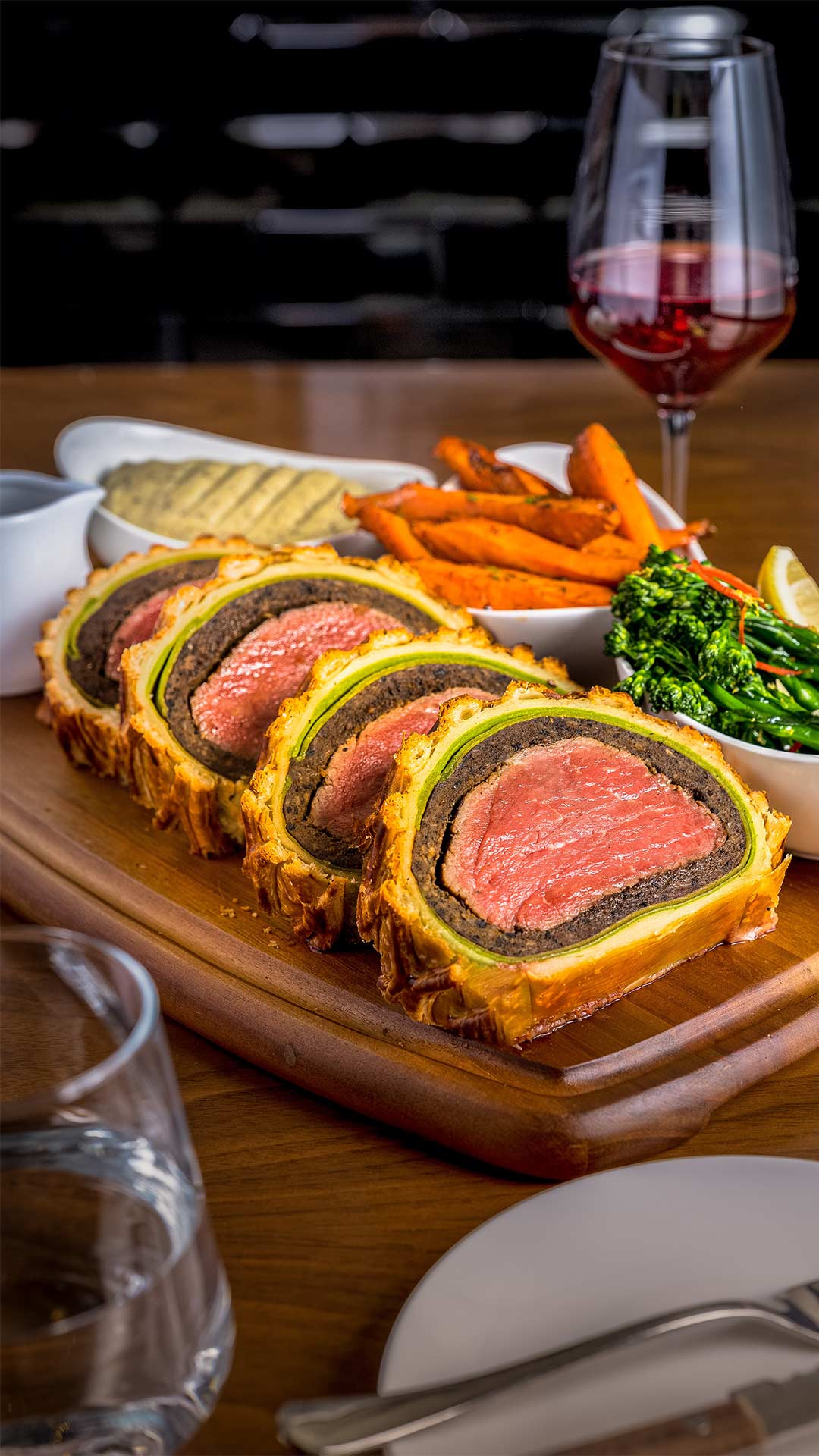 The famed Beef Wellington by Gordon Ramsay at the best dinner place in Singapore