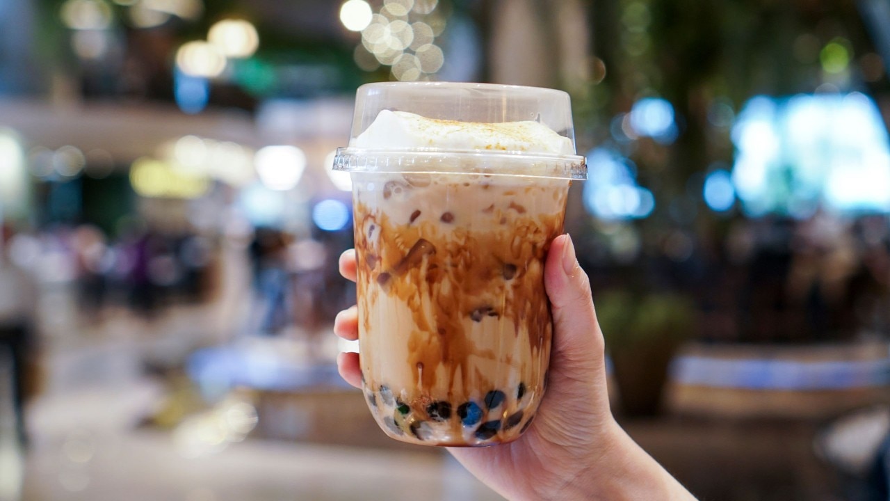 Brown sugar milk tea, a popular bubble tea choice in Singapore