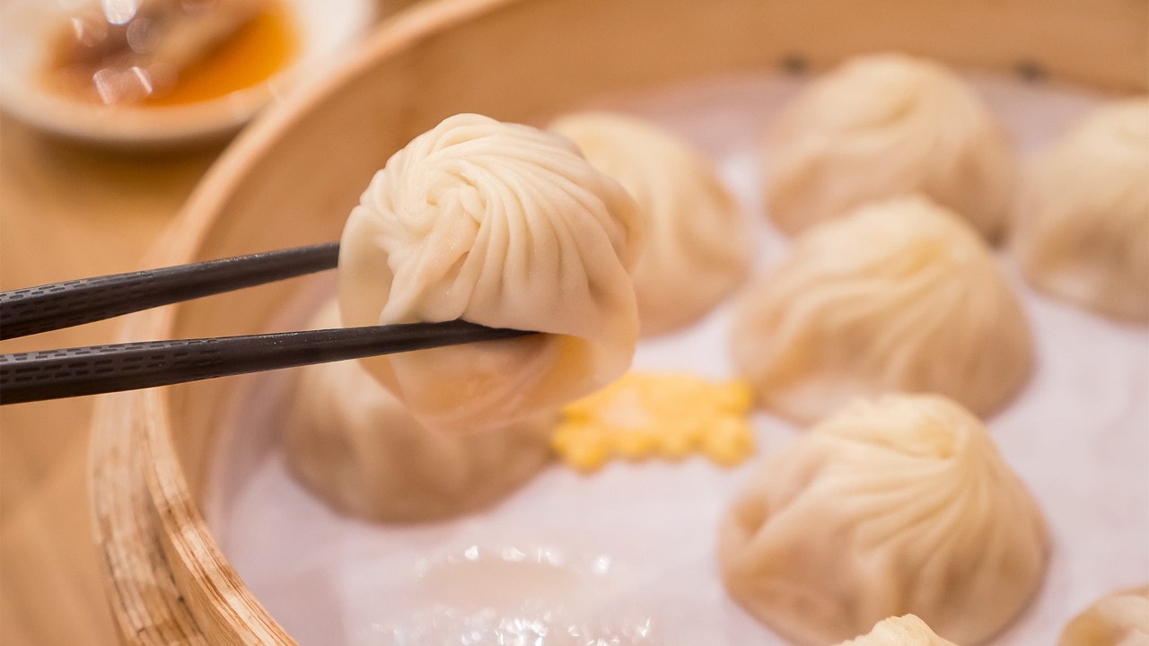 Steamed soup dumplings at the best dim sum restaurants in Singapore