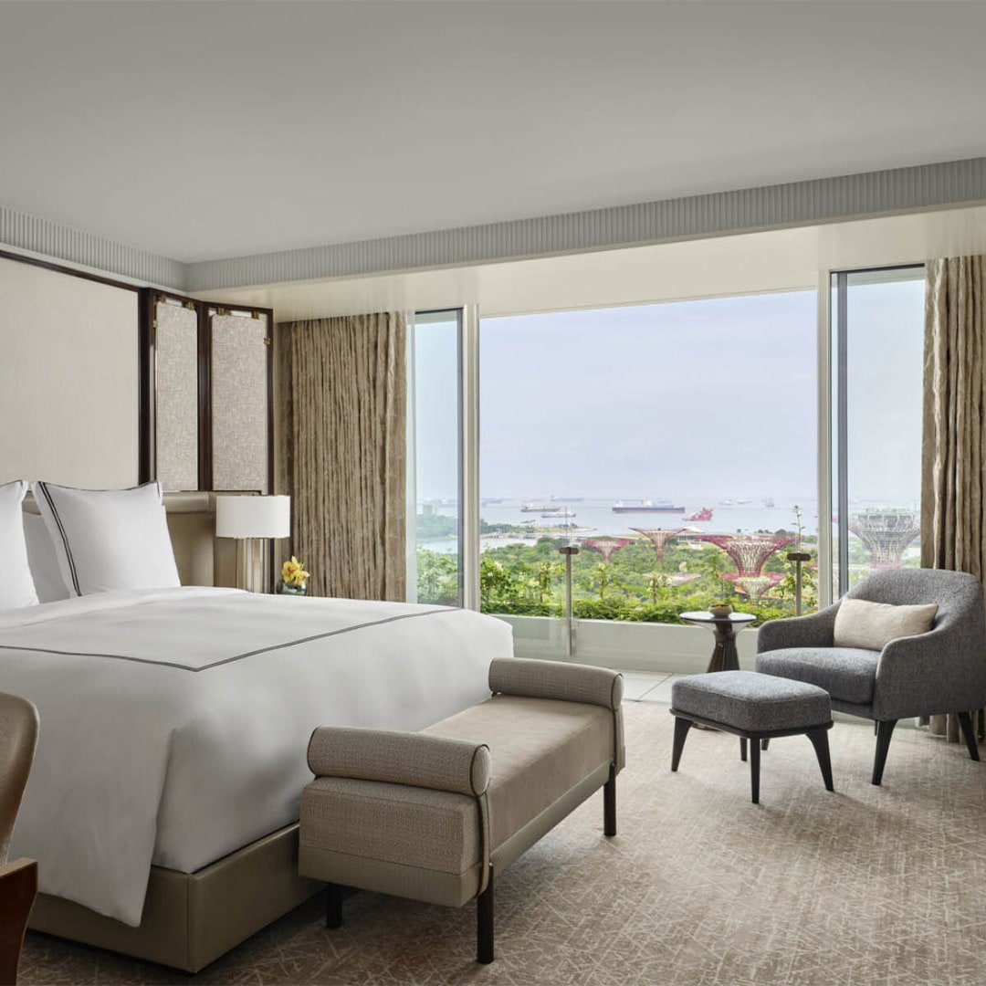 The Sands Signature Suite at Marina Bay Sands with a view of Gardens by the Bay