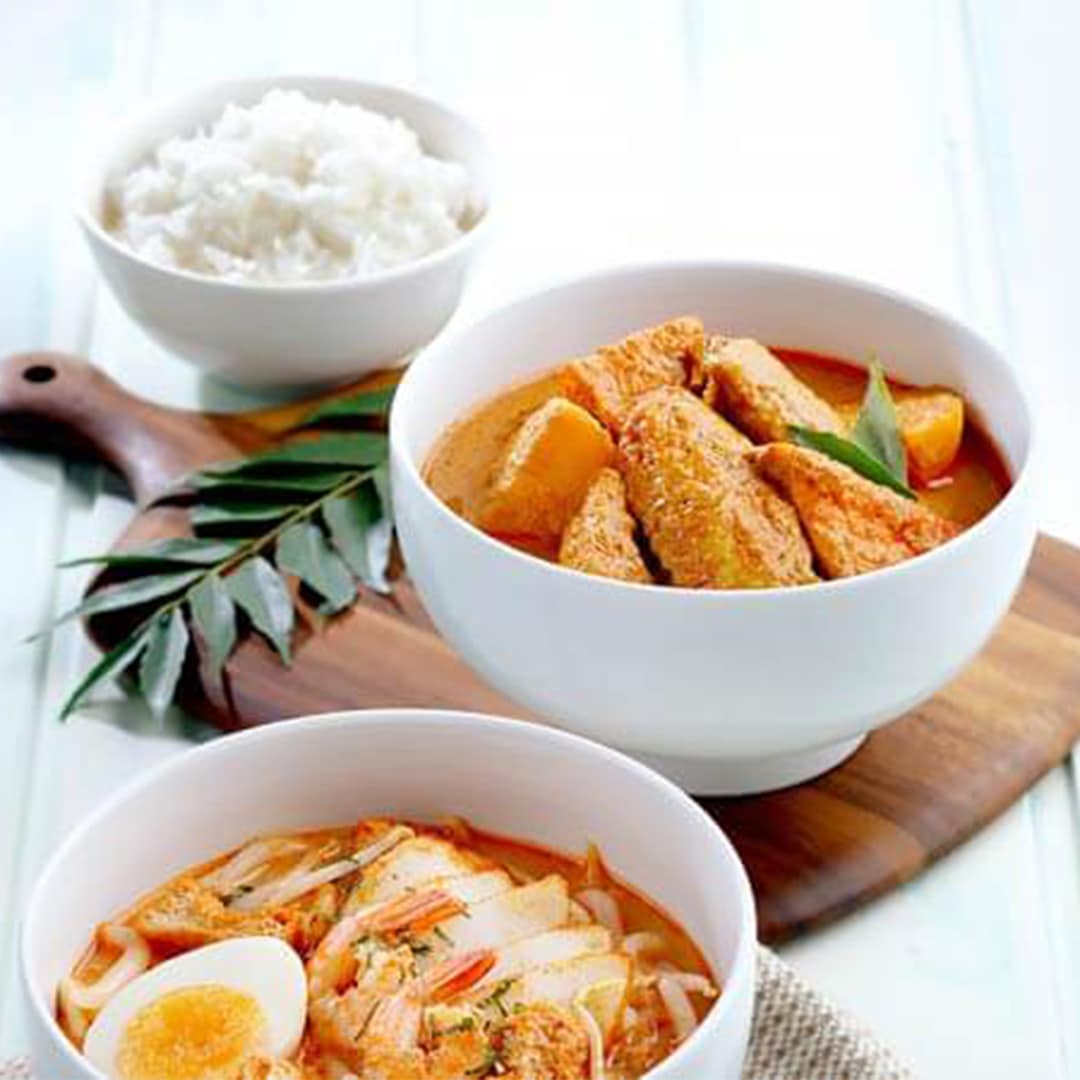 Rice, curry and laksa from Toastbox, a popular casual dining restaurant in Singapore
