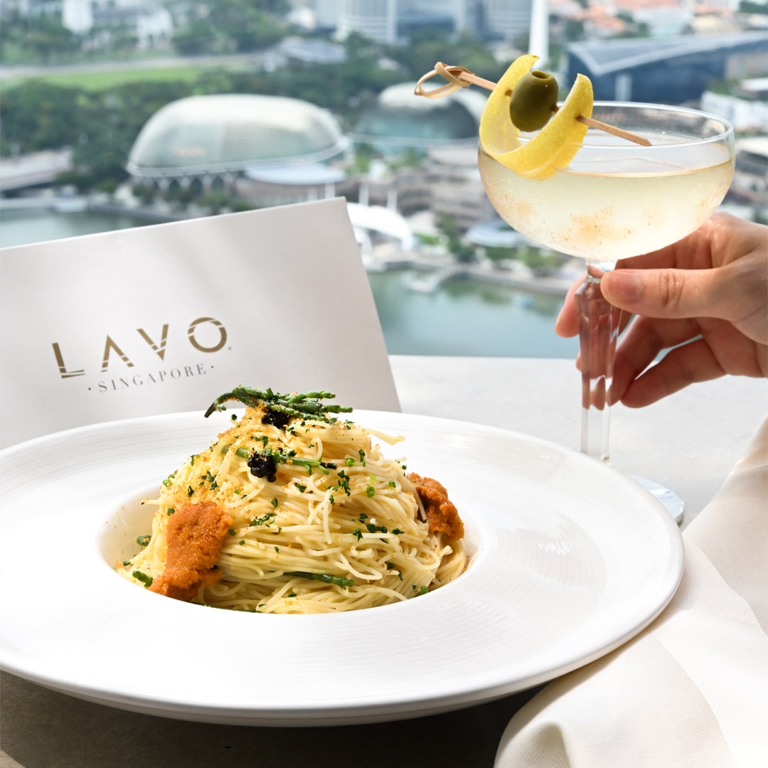 Pasta and champagne, a casual dining restaurant in Singapore