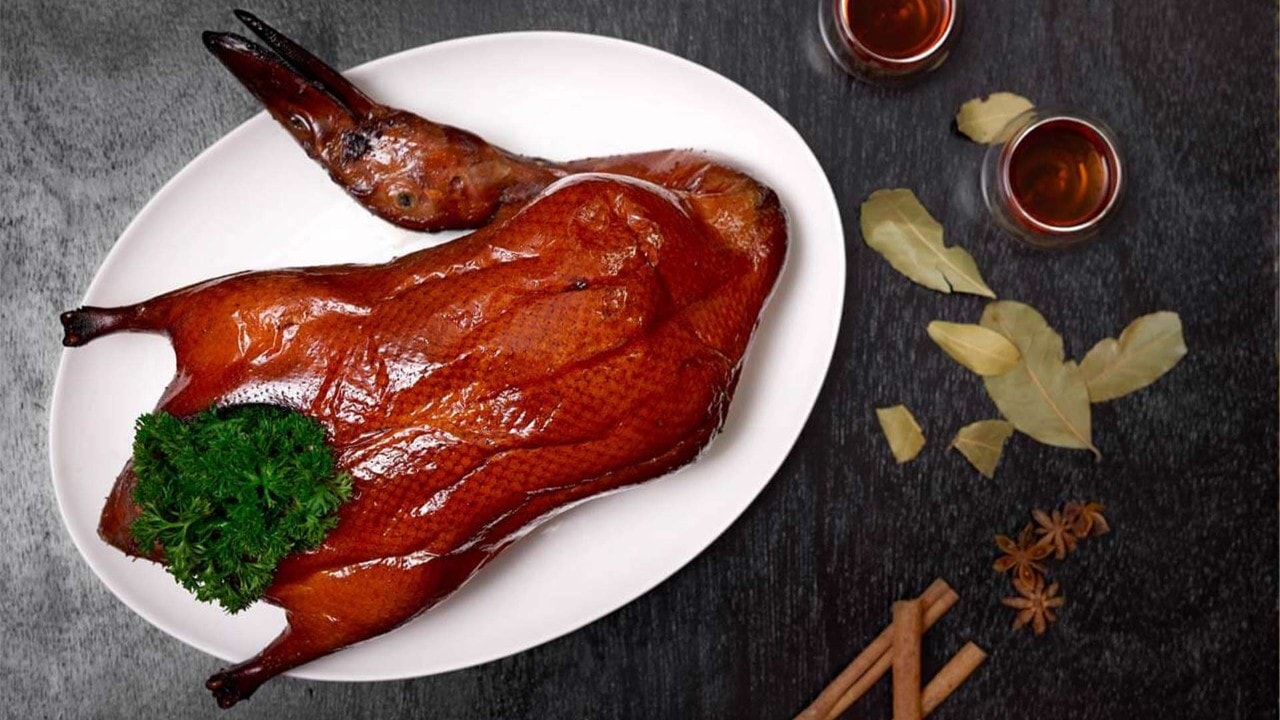 Roast Peking Duck at Imperial Treasure, a Chinese restaurant in Singapore