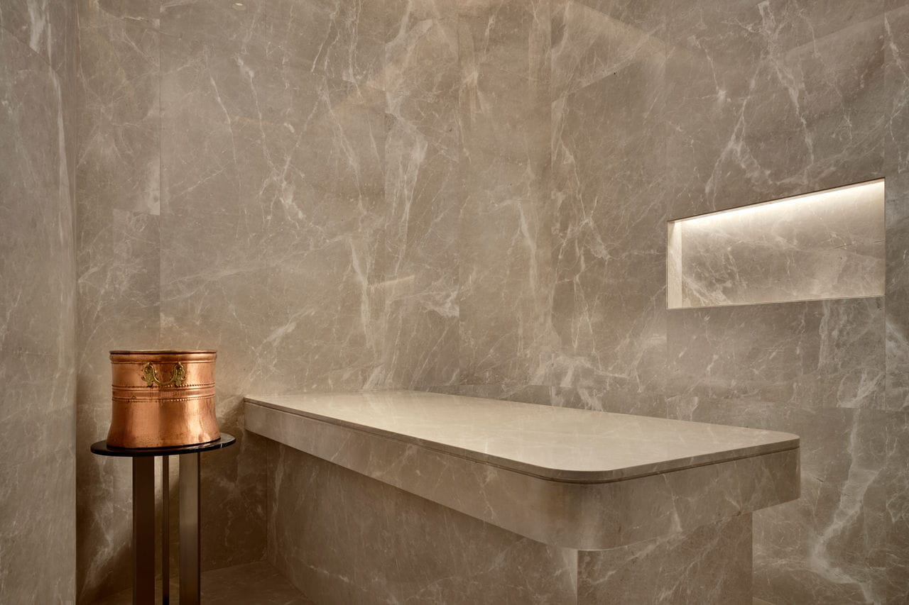 Private hammam in the Horizon Suite at Marina Bay Sands.