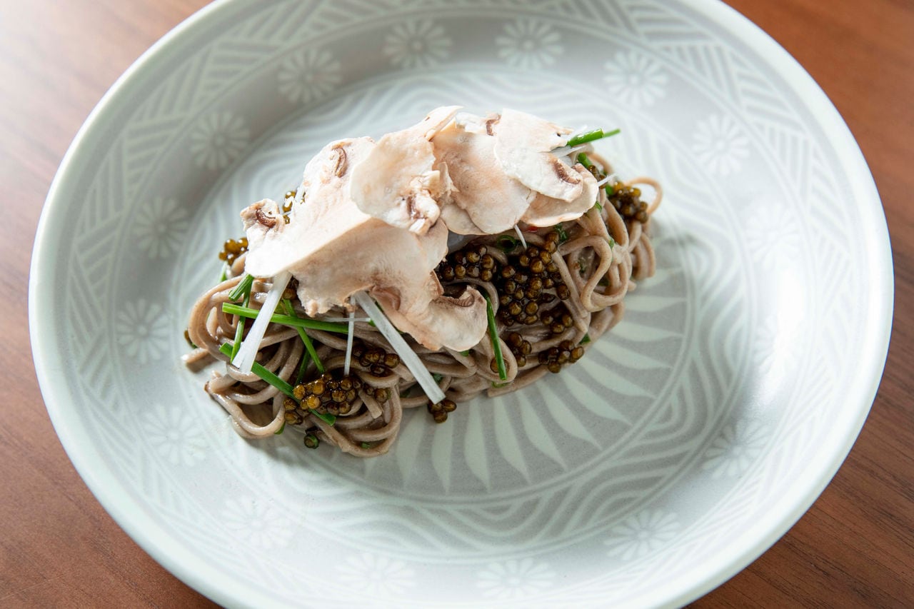 WAKUDA_Cold Soba with Truffles, Botan Shrimp, Shaved Mushroom, Caviar_2.jpg
