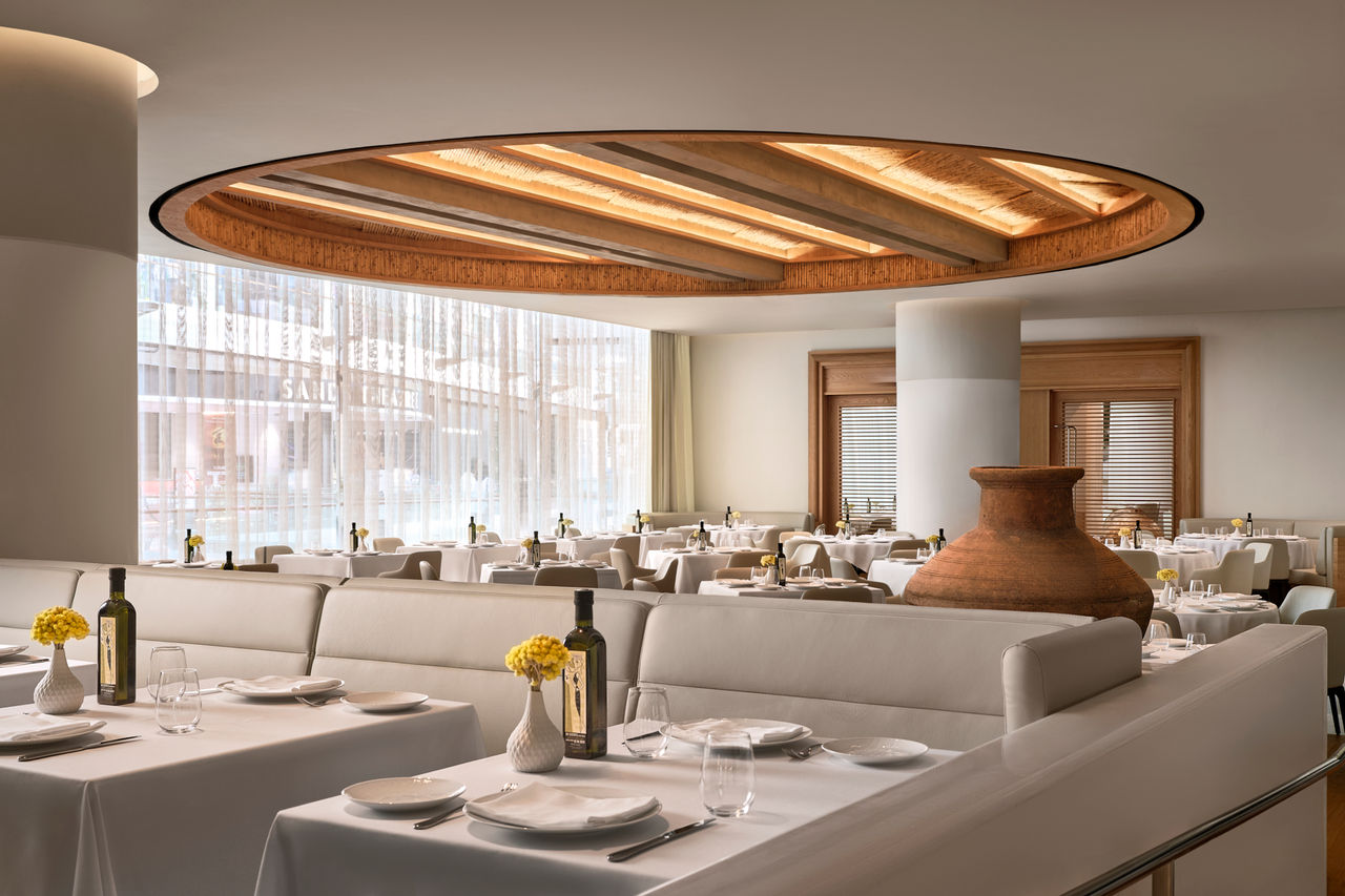 European oak and large urns and artefacts from Greece take centerstage at Milos.jpg